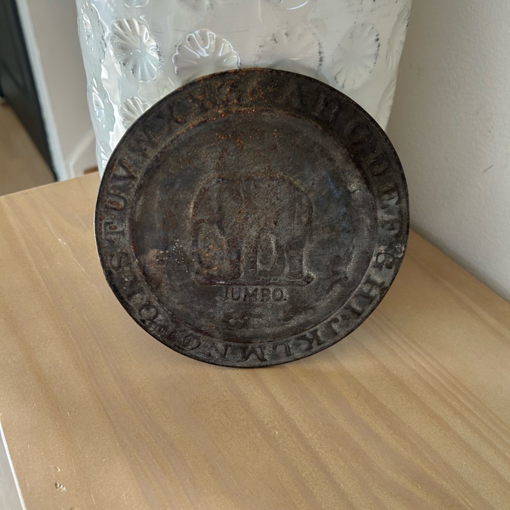 Vintage Jumbo the Elephant Alphabet Tin Plate Child’s Toy 1880s